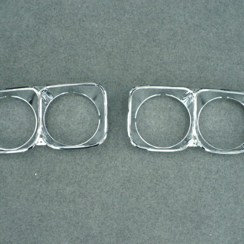 Mazda RX3 12A Chrome Headlight Surrounds (Pair)