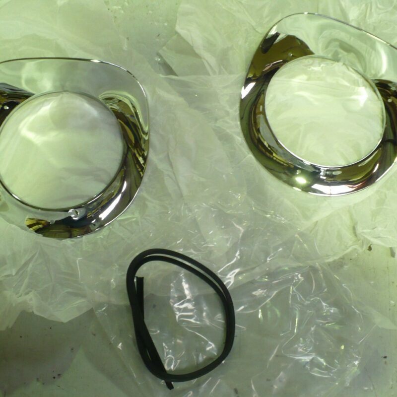 Chevy Pickup 55-57 Head Lamp Bezel and Rubber Seal (Pair)
