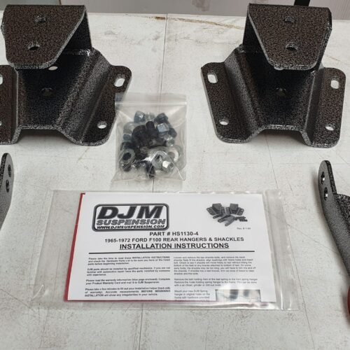 Ford F100 1965 – 1972 DJM Suspension Lowering Kit – Rear Leaf Spring Hanger And Shackle Kit (4 Inch Drop)