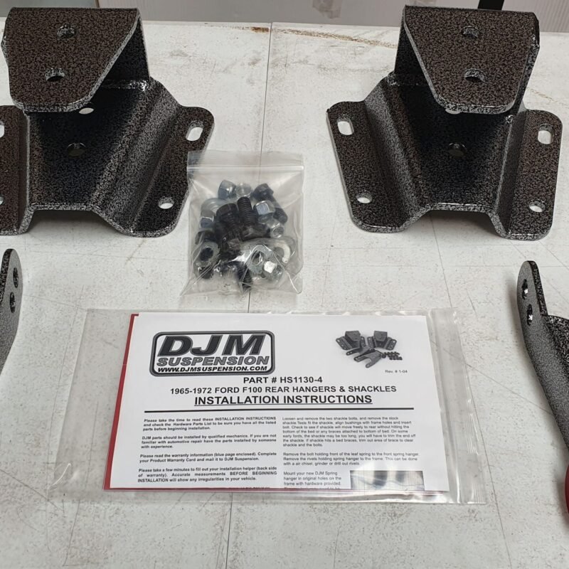 Ford F100 1965 – 1972 DJM Suspension Lowering Kit – Rear Leaf Spring Hanger And Shackle Kit (4 Inch Drop)